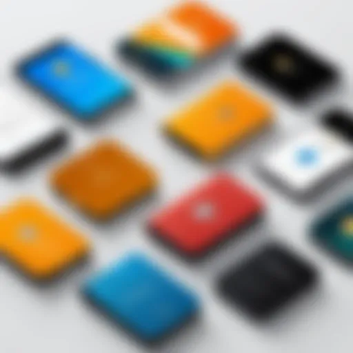 A visually appealing representation of various coin-based wallets