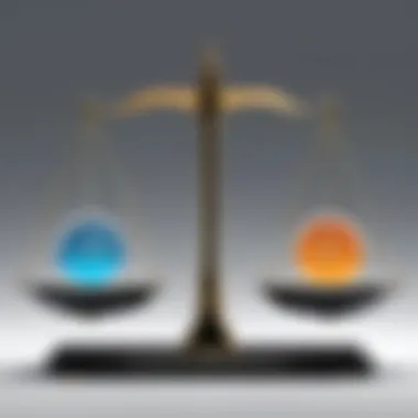 A balance scale representing the equilibrium between full-time work and side jobs.