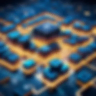 Digital Landscape of Blockchain Gaming A captivating view of a digital landscape representing blockchain gaming.