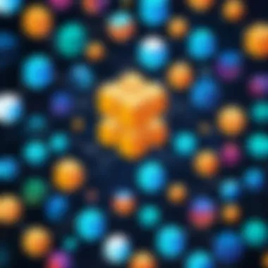 Diverse Genres in Blockchain Games An illustration showcasing diverse genres of blockchain games.
