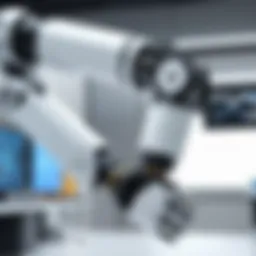 A sophisticated robotic arm in a high-tech engineering lab