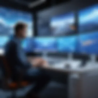 Engaging with Cutting-Edge Technology A developer engaging with cutting-edge technology