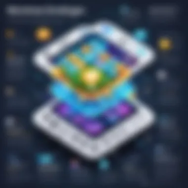 Monetization Strategies in Free-to-Play Mobile Games An infographic illustrating monetization strategies used in mobile games