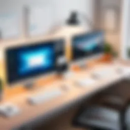 A workspace showcasing UX design tools and resources.