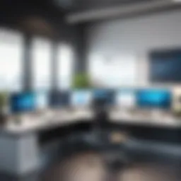 A modern office setup representing the digital marketing landscape