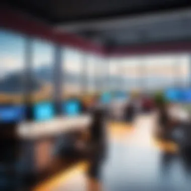 Collaborative Office Environment A vibrant office space reflecting a collaborative environment