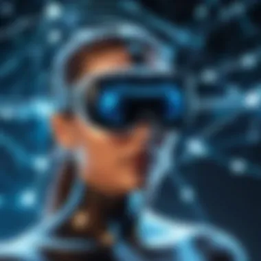 Interconnected Virtual Worlds Visualization of the metaverse concept with interconnected virtual worlds