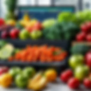 Healthy Choices for Urban Employees A close-up of fresh fruits and vegetables representing healthy choices
