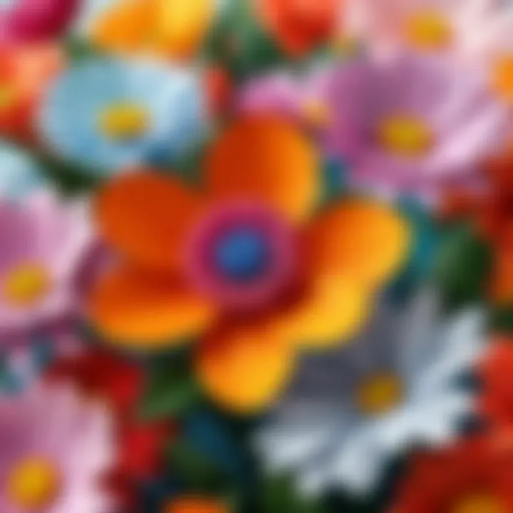 A close-up of vibrant flowers symbolizing the brand