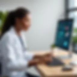 A healthcare professional engaging with patients through a digital platform.
