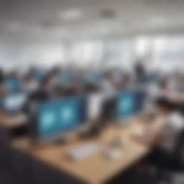 Diverse Professionals in a Government Office Illustration of a diverse group of professionals in a government office setting