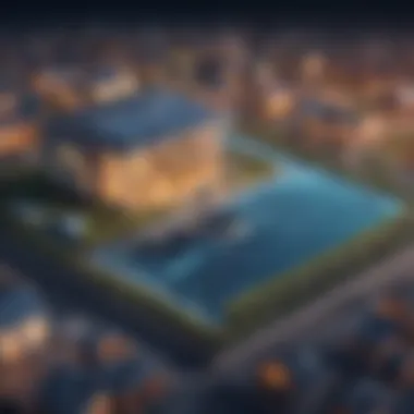 Imaginary visualization of the future of real estate with cryptocurrency