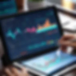 Investment analysis on a digital tablet