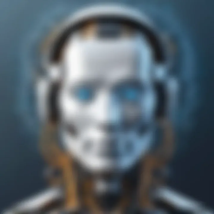 A modern workspace showcasing AI technology in product management