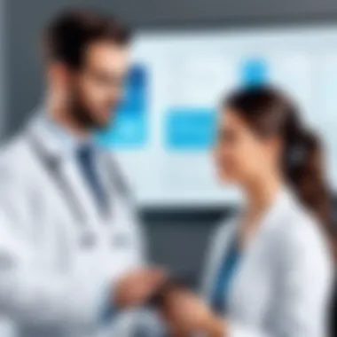 Virtual Consultation in Healthcare Apps A conceptual image showing a virtual consultation between a patient and healthcare provider.