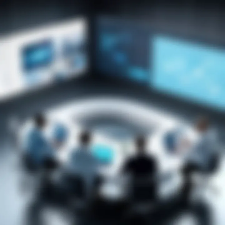 A virtual meeting showcasing a diverse group of professionals collaborating