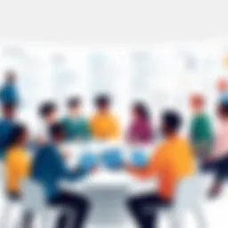 A diverse group discussing strategies for inclusive leadership