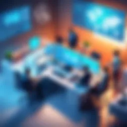 Dynamic team collaboration in a tech workspace