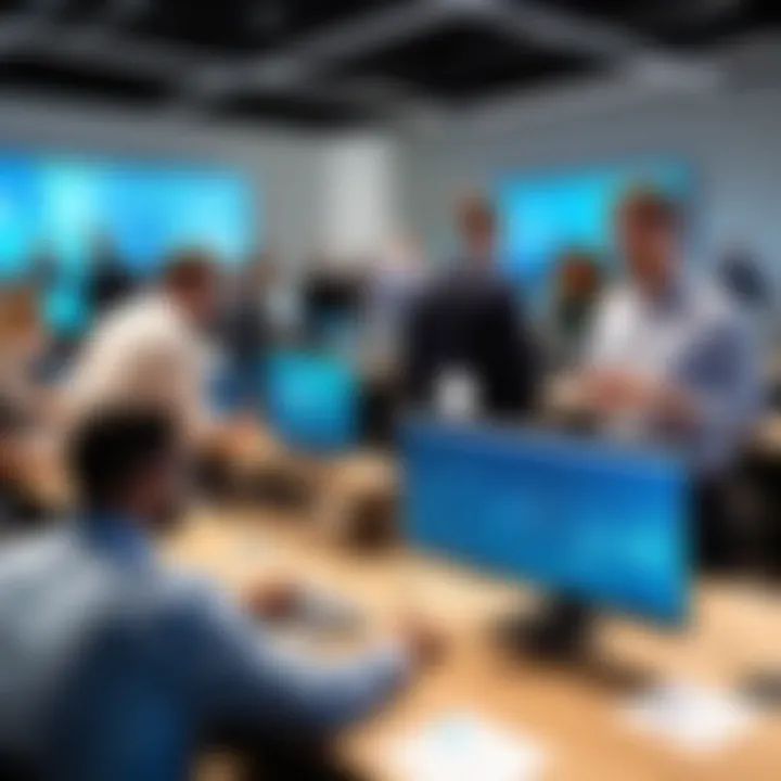 A networking event illustrating collaboration among tech professionals in Jacksonville