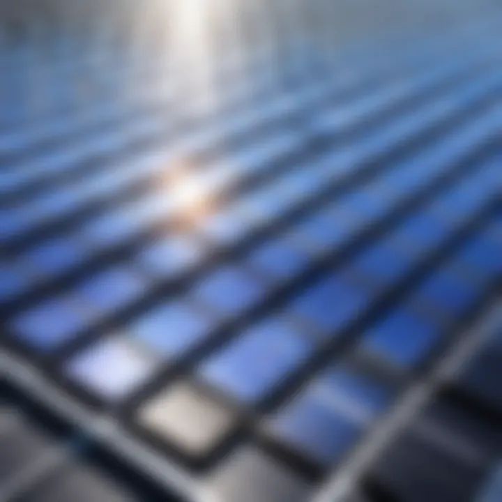 A close-up of advanced solar panel technology highlighting innovative designs and materials.