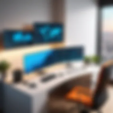 Modern workspace setup for remote IT consulting