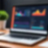 Laptop displaying digital marketing analytics