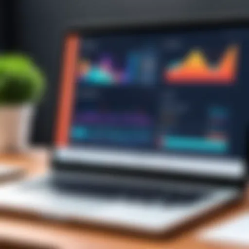 Laptop displaying digital marketing analytics