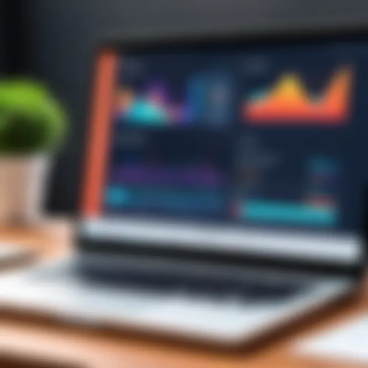 Laptop displaying digital marketing analytics