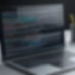 A visually appealing code snippet on a laptop screen