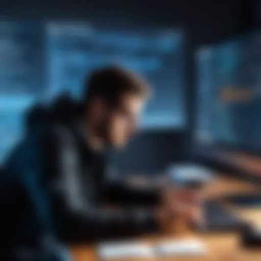Emerging developer exploring coding concepts