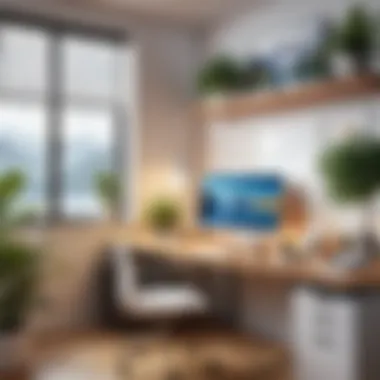 Optimal Home Office for Data Scientists A serene home office setup highlighting productivity.