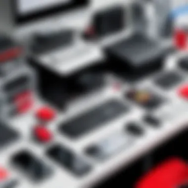 Diverse Product Offerings at Office Depot An array of modern office supplies and technology products available at Office Depot