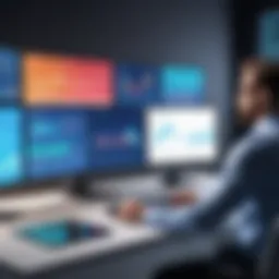 Illustration of a product manager analyzing market trends