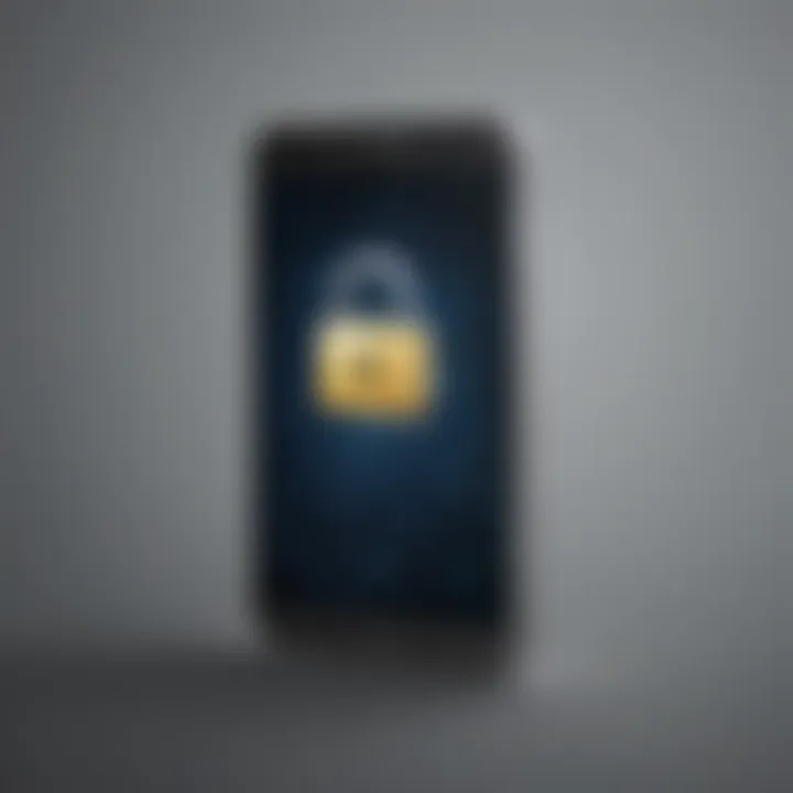 Phone with lock symbol