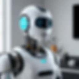 A sleek modern robot designed for home assistance