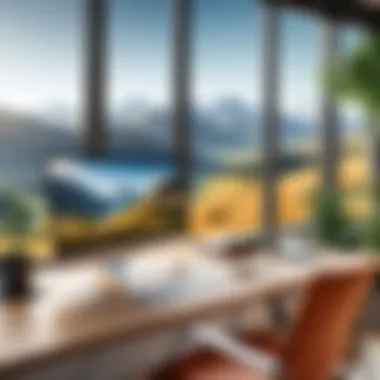 The Beauty of Remote Work Environments A serene workspace overlooking a scenic landscape