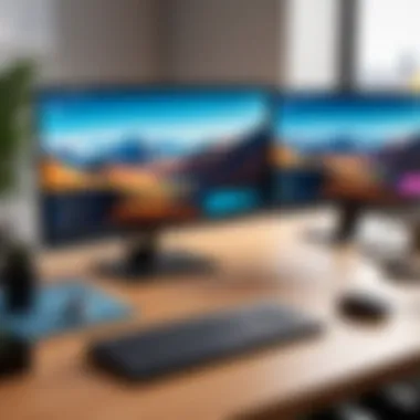 Optimizing Your Workspace for Remote Software Engineering A modern workspace setup with dual monitors and productivity tools.