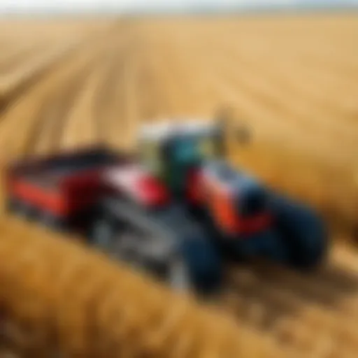 Robotic Tractor in Wheat Field