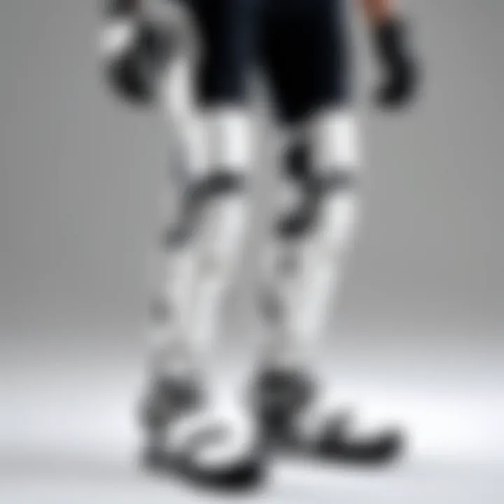 Close-up view of the ReWalk exoskeleton technology and design