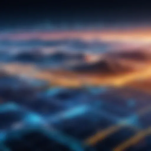 A digital landscape representing data integration