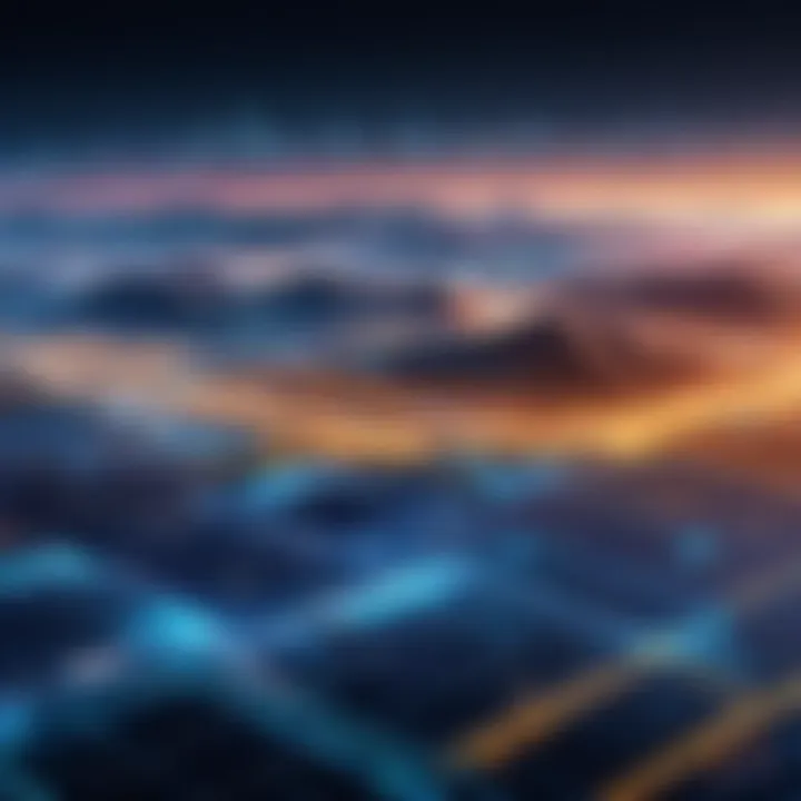 A digital landscape representing data integration