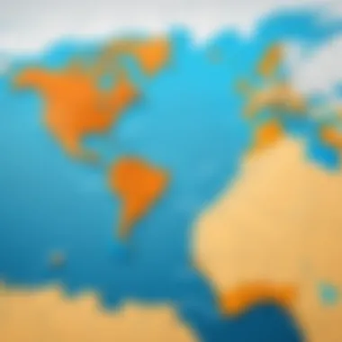 Map showcasing geographical salary variances for technical management positions.