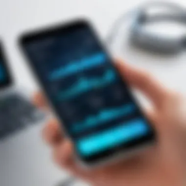 Innovative Health Tracking on Smartphones A smartphone displaying a health tracking application
