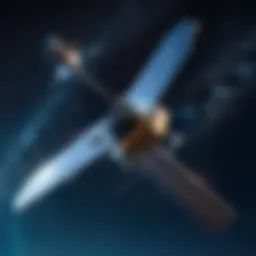 Starlink satellite constellation in the night sky