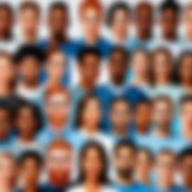 Diverse Team Collage Demonstrating Expertise Aesthetic collage of team members highlighting diversity and expertise