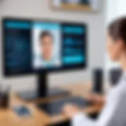 A modern telemedicine consultation setup showcasing advanced technology.