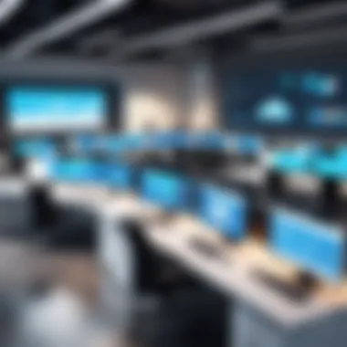 Inside a Leading Marketing Agency Overview of a bustling marketing agency headquarters showcasing creativity and innovation.