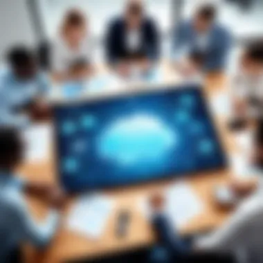 A creative brainstorming session with diverse team members collaborating on marketing strategies.