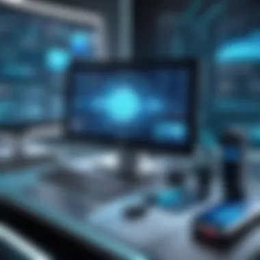 Innovative Tech Solutions A futuristic representation of innovative tech solutions transforming industries