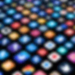 Diverse social media icons representing various platforms